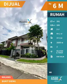 Dijual Rumah Hook Premium Siap Huni di Bukit Dieng Malang