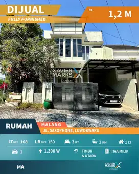 Dijual Rumah Hook Full Furnish View Cantik di Saxophone Malang