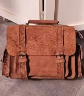 Tas selempang kulit asli unisex real leather