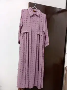 Gamis crinkle tebal