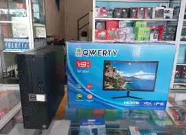 PC BUILT dell ryzen 5 5055 + lcd monitor qwerty 19 inc