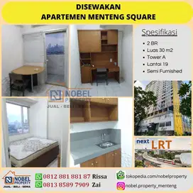 Disewakan Apartemen Menteng Square 2 Kamar Semi Furnished Tower A