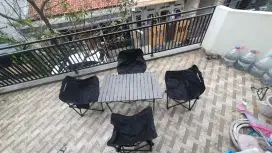 Meja dan kursi lipat outdor