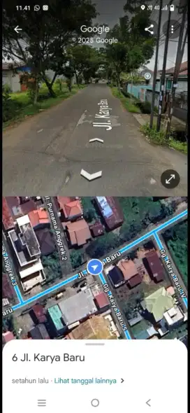 Rumah mewah tepi jalan karya baru ukuran tanah 22 x 65
