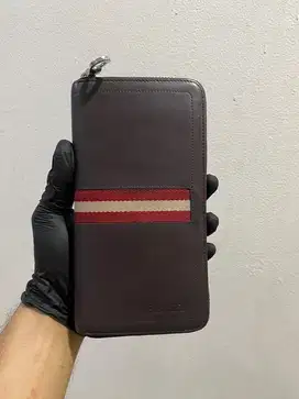 Dompet panjang bally brown leather vintage (sale) net price