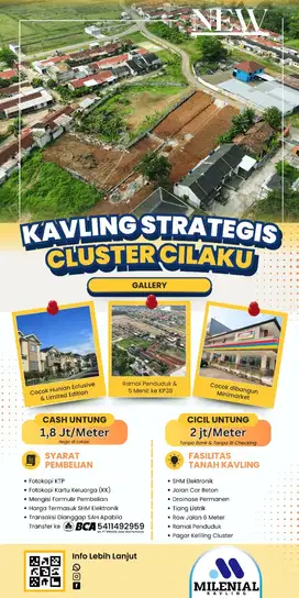 Tanah Kavling Cluster Cilaku, Dekat KP3B, RSUD Banten, Polda.