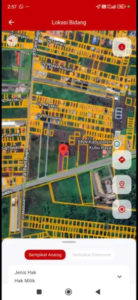 Tanah strategis tepi jalan ayani 2 pontianak