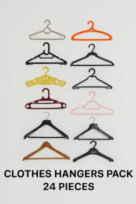 Jual Sepaket Gantungan Baju Jas dll Campuran 24 Pcs – Ada 3 Rusak