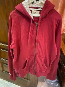 Sweter ziper houdie converse size M