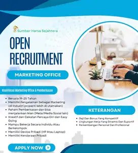 DIBUTUHKAN SEGERA MARKETING PERUMAHAN