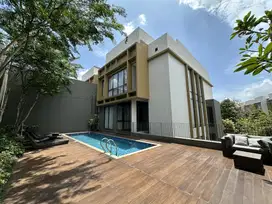 Rumah mewah ready unit bsd city full marmer dan lift