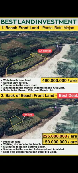 Tanah Super Strategis Daerah Pantai Batu Mejan Canggu