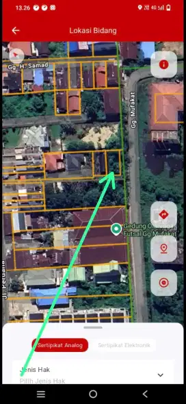 Tanah jalan perdana strategis dekat mega mall