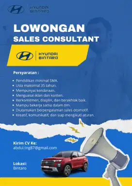 Lowongan sales hyundai