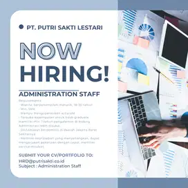 Dibutuhkan Staff Admin Segera