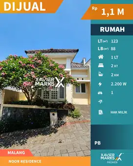 Butuh Cepat Laku Dijual Rumah Terawat di Noor Residence Malang