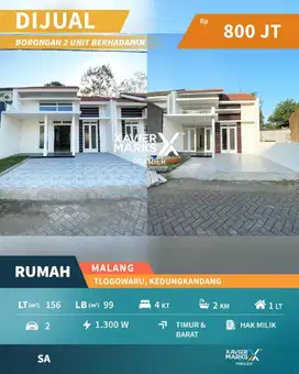 e052  Rumah Borongan 2 Unit berhadapan Harga Jauh Pricelist Developer