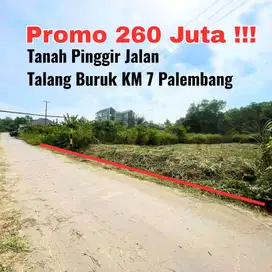 Dijual Tanah Talang Buruk Pinggir Jalan KM 7 Palembang