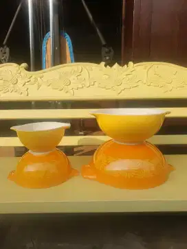 Pyrex daisy antik made in usa susun 4