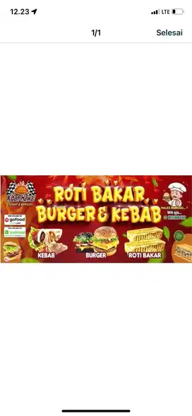 Dicari tenaga kerja bagian kebab burger roti bakar