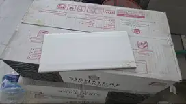 Keramik 20x10 untuk dinding kamar mandi dapur glosy warna putih