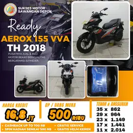 BERGARANSI YAMAHA AEROX 155 VVA TH 2018 UNIT MULUS BISA CASH KREDIT