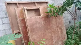 Partisi penyekat dinding multiplek 15mm n rangka kayu ukrn 150x150cm