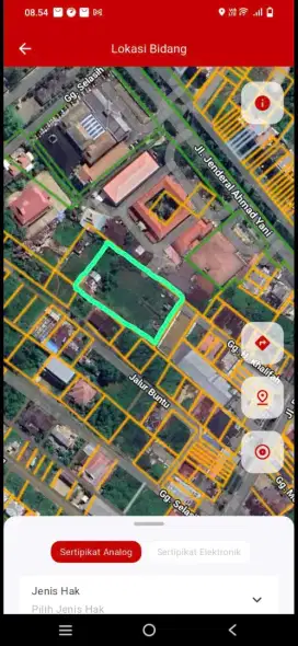 Tanah paris 2 ukuran 34 x 78 dekat jalan ayani 1