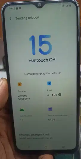 Di jual Vivo y03 4/64
