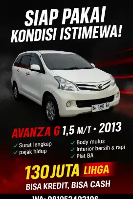 AVANZA G 1.5 MANUAL TAHUN 2013