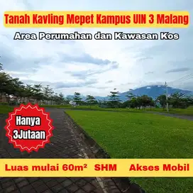 Kapling eksklusif 2 menit dari UIN 3 Malang
