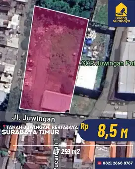 Tanah Pusat Kota Surabaya Juwingan, Kertajaya
