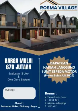 Rumah Dijual Rosma Village