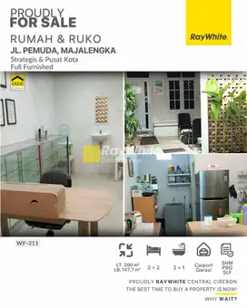 Dijual Rumah dan Ruko 2 Lantai di Jalan Pemuda Majalengka