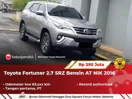 [ LOW KM ] Toyota Fortuner 2.7 SRZ Bensin AT Silver NIK 2016/2017