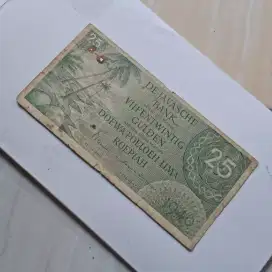 UANG KERTAS 25 GULDEN 194X DE JAVASCHE BANK SERI FEDERAL MURAH