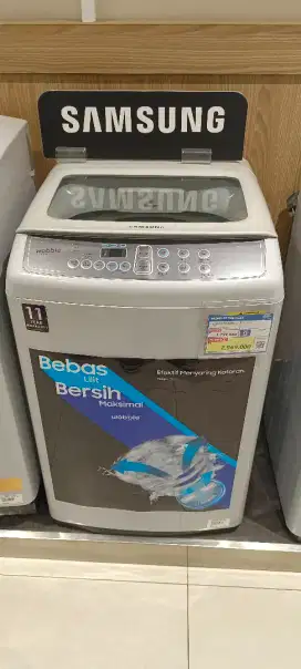 Mesin Cuci Samsung Top Loading 7.5Kg Grey (Kredit Tanpa DP)
