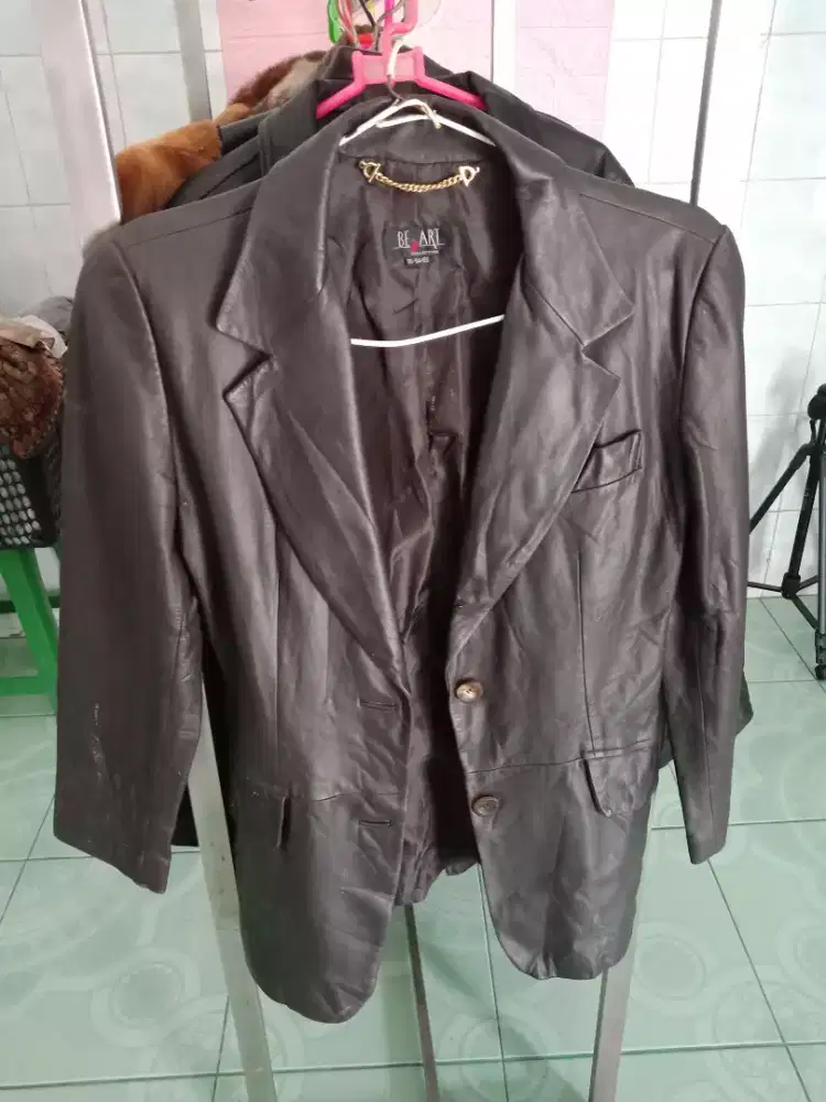Jaket jas kulit pria