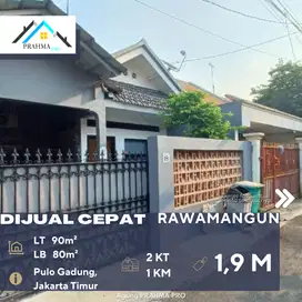 Rawamangun Jaktim Dijual Rumah Siap Huni Lokasi Strategis Bebas Banjir