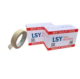Lakban kertas / masking   20 meter ukuran 24 mm X 96 roll Per 1 dus