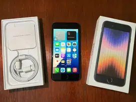 Iphone SE 3 2022 128gb Midnight / Hitam Ex Ibox Fullset Nominus
