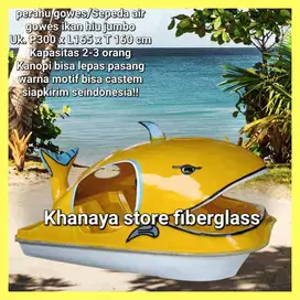 sepeda air gowes ikan jumbo kuning/perahu goes mainan wisata terbaru