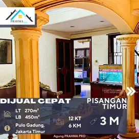 Pisangan Lama Jakarta Timur Dijual Rumah 2 Lantai Lokasi Strategis
