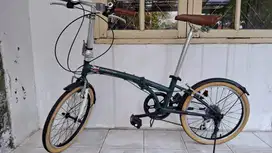 2 Unit Sepeda London Taxi Folding Bike 20 (Hijau dan Putih)