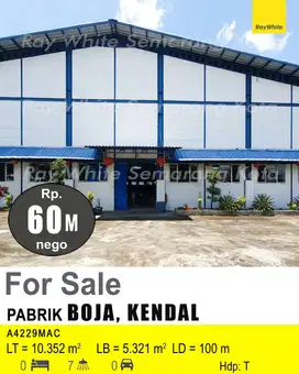 DIJUAL PABRIK DI BOJA KENDAL A4229