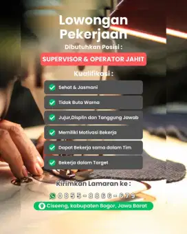 Operator jahit baju