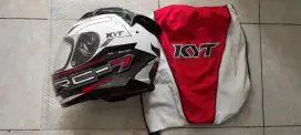 Helm KYT RC7 white ORI jarang pakai