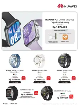 Watch fit 4 dan watch GT 5 garansi resmi 1 tahun