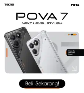 HP GAMING! NEW TECNO POVA 7 SERIES, GARANSI RESMI 12 BULAN