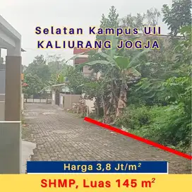 Tanah Lingkungan Kost Kampus UII Barat Jl Kaliurang SHM Pekarangan